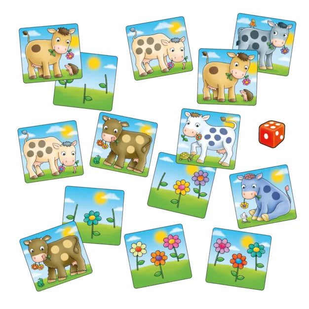 Orchard Toys Spotty Cows Game - cards and dice