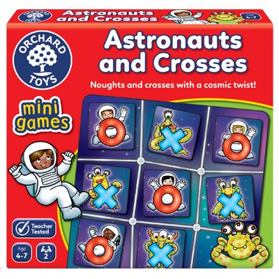 Astronauts and Crosses - Orchard Toys' intergalactic take on Noughts and Crosses! Sold by Board Hoarders