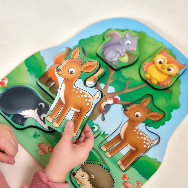 Orchard Toys Woodland Chunky Wooden Puzzle - featuring wooden animals - deer