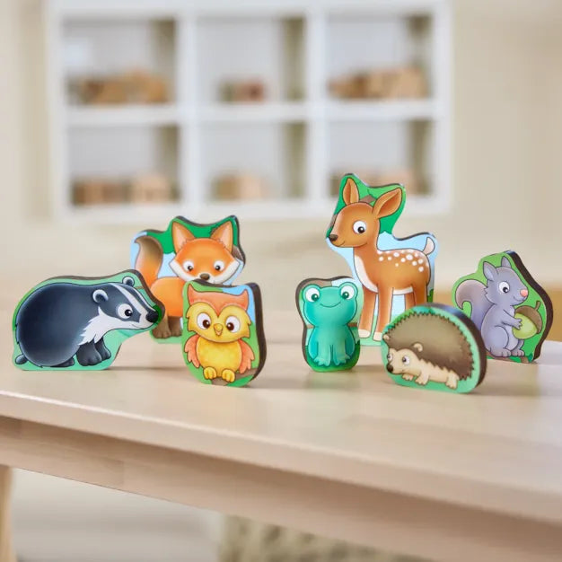 Orchard Toys Woodland Chunky Wooden Puzzle - featuring wooden animals. 7 animals