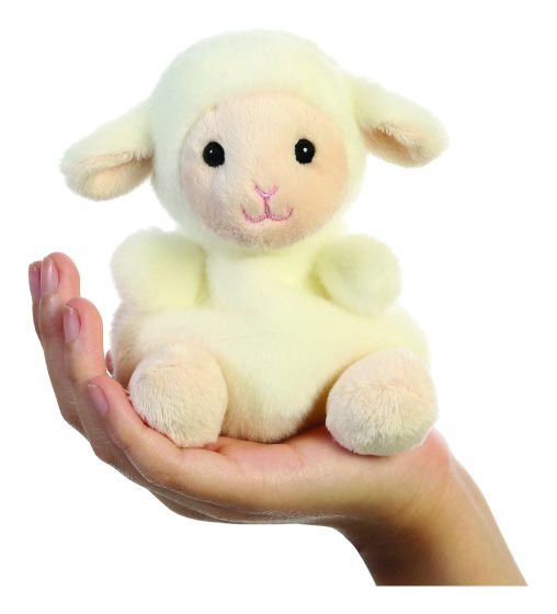 Aurora Palm Pals Lamb Soft Toy - a gorgeous collectable little toy that will fit perfectly in your palm! In Palm