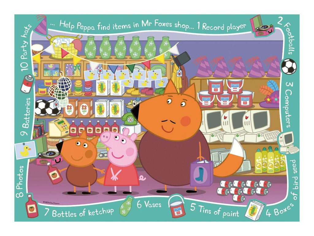 Peppa Pig Counting With Peppa 16 Piece Giant Floor Puzzle - a bright and colourful jigsaw puzzle inspired by Peppa Pigs and friends.