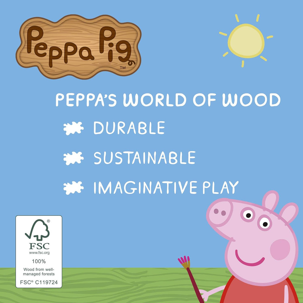 Peppa Pig Wooden School Bus Shape Sorter. Sold by Say It Baby Gifts