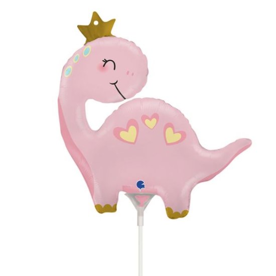 Pink Dino Air Filled Balloon