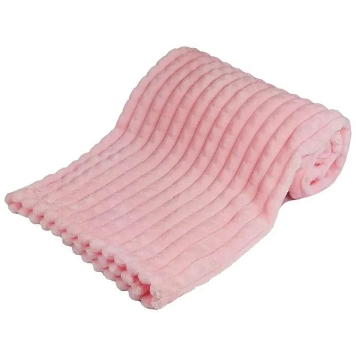 Pink waffle wrap blanket