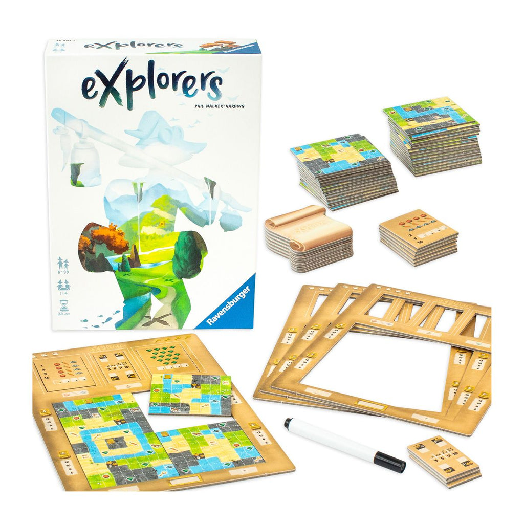 Explorers RavensburgerDiscover a new world with Explorers – a fast-paced roll & write game with over one million combinations.  Sold by BoardHoarders. Ravensburger