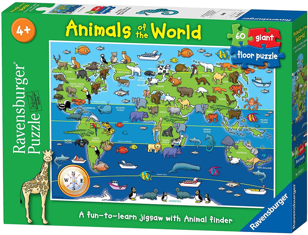 Ravensburger Animals of the World Giant Floor Puzzle, 60pc Ravensburger