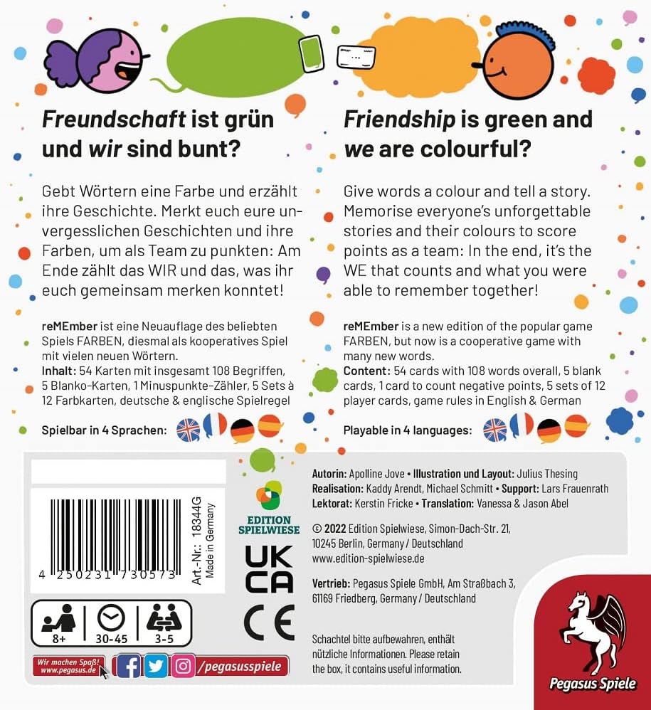 reMEmber Card Game - a game based on colours