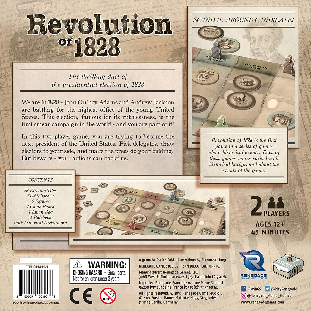 Revolution of 1828 Renegade Game Sudio