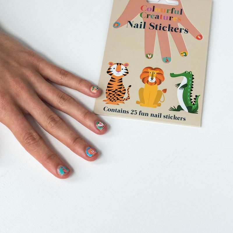 Rex London Colourful Creatures Childrens Nail Stickers - 25 fun and easy to apply nail stickers. Sold by Say It Baby Gifts