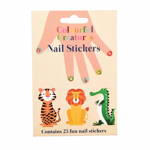 Rex London Colourful Creatures Childrens Nail Stickers - 25 fun and easy to apply nail stickers. Sold by Say It Baby Gifts