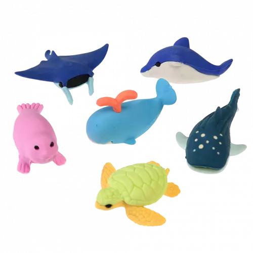 Add a little bit of fun to your pencil case with these brilliant Ocean Animal Erasers! Sold by Say It Baby Gifts