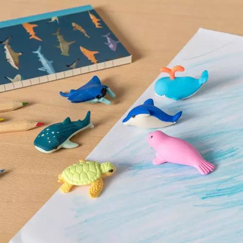 Add a little bit of fun to your pencil case with these brilliant Ocean Animal Erasers! Sold by Say It Baby Gifts