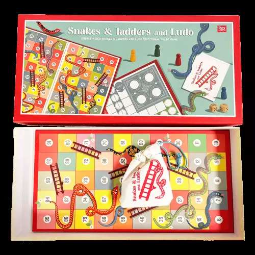 Rex London Snakes & Ladders and Ludo - box open