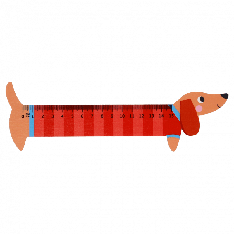 Sausage Dog Wooden Ruler by Rex London. Sold by Say It Gifts