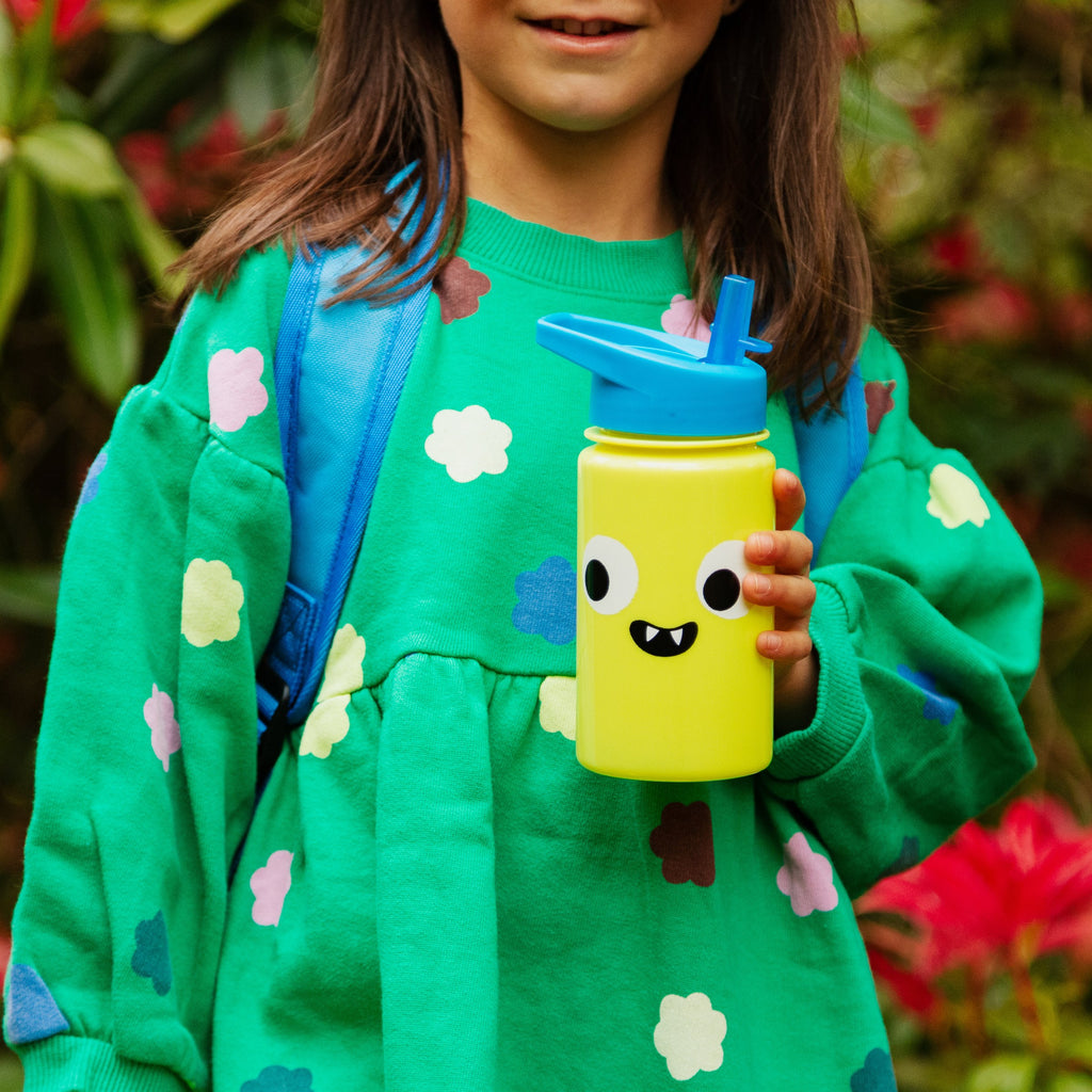 Sass & Belle Monster Water Bottle. Sold by Say It Baby Gifts