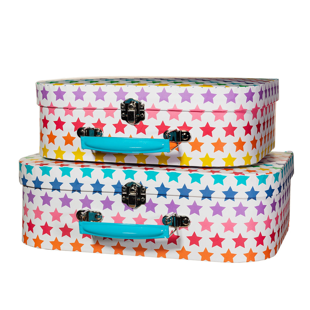 Sass & Belle Rainbow Stars Suitcases - Set Of 2