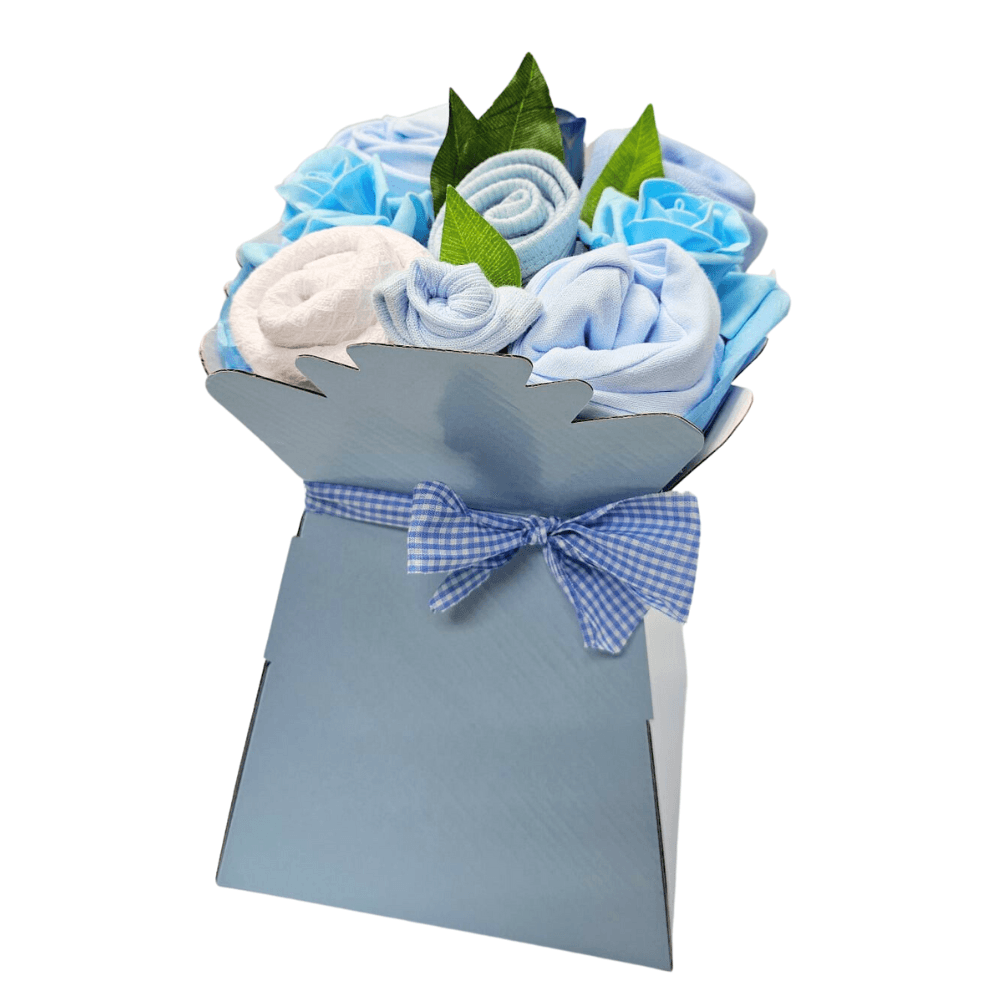 Say It Baby - Baby Boy Clothes Bouquet. Handmade and unique new baby boy gift