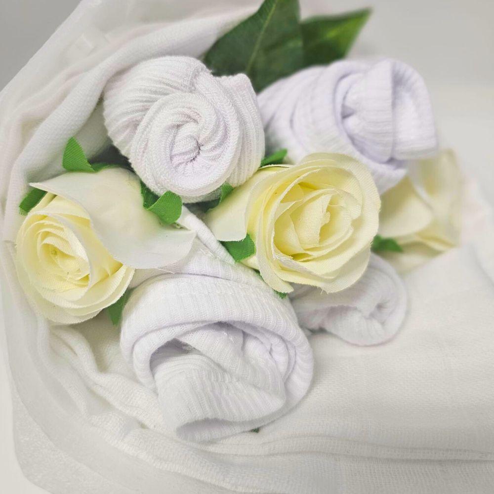Say It Baby - Mini Unisex Baby Clothes Bouquet - closeup