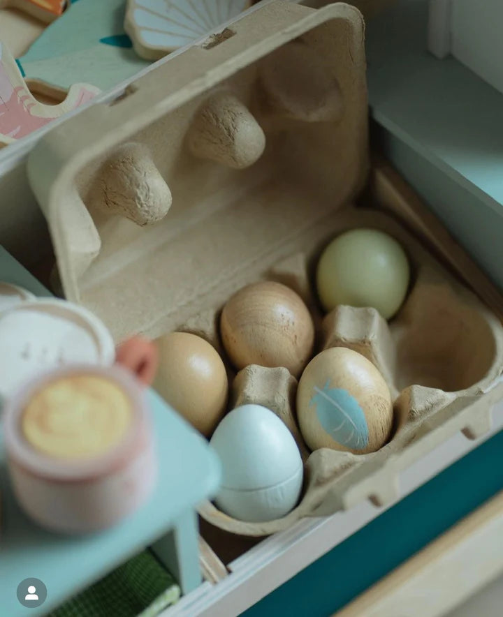 Threadbear Wooden Eggs - in kids playroom