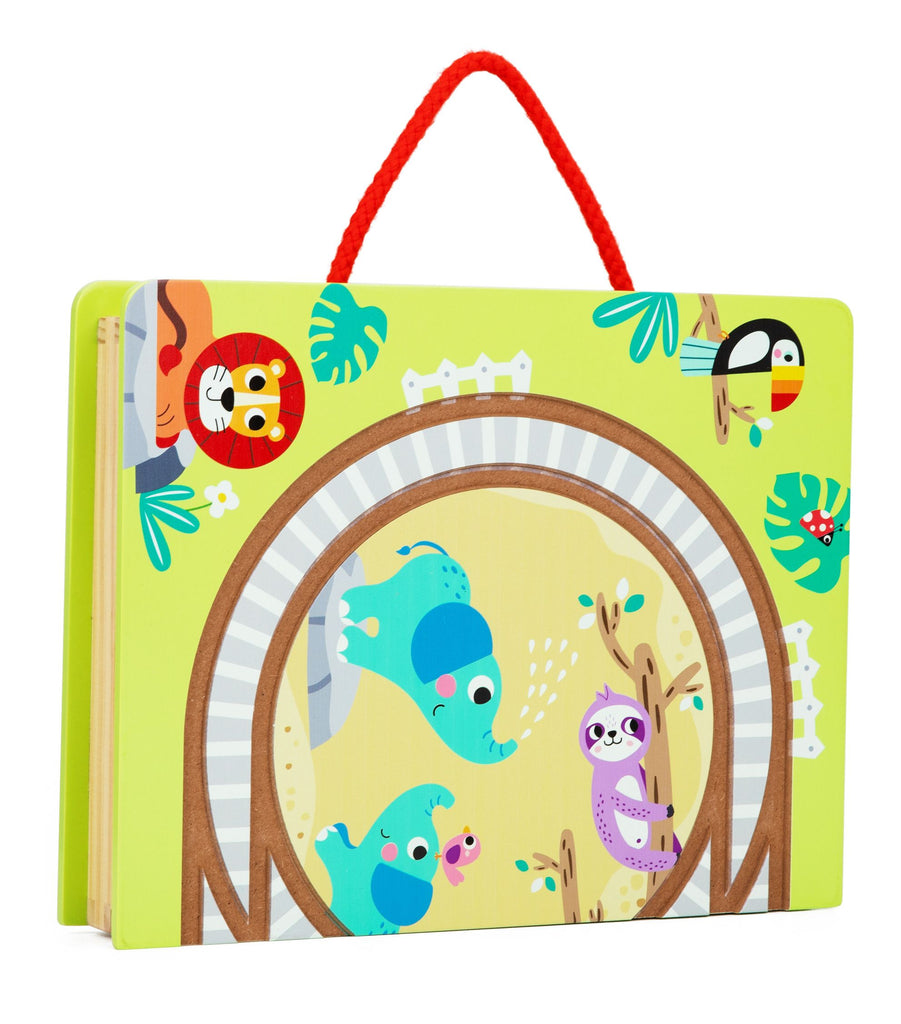 Tooky Toy Wooden Tabletop Railroad Zoo. Say It Baby Gifts