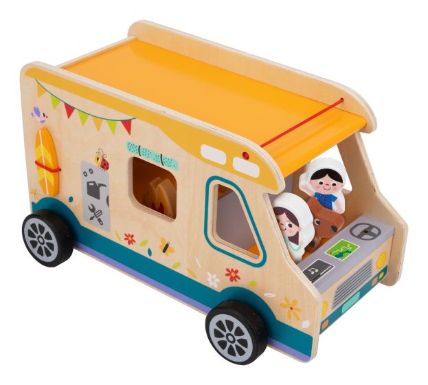 Tooky Toy Wooden Camper Van - it's time for adventure! Sold by Say It Baby Gifts