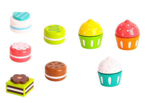 Tooky Toy Wooden Dessert Stand - get ready for afternoon tea fun! Sold by Say It Baby Gifts