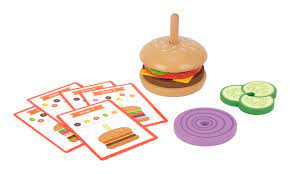 Run your own Tooky Toy burger joint with their wooden Making a Burger set! Sold by Say It Baby Gifts