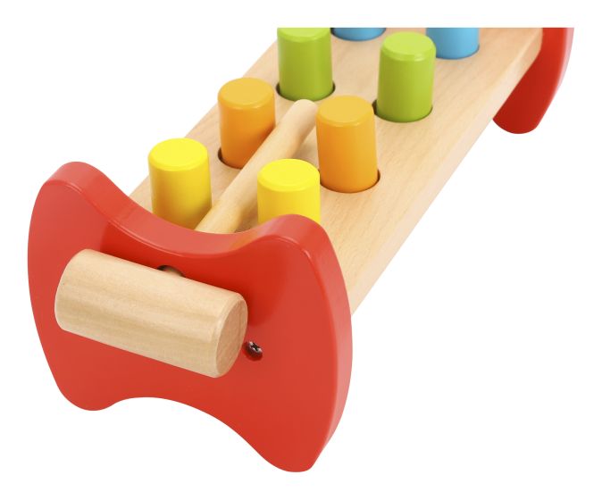 Tooky Toy Wooden Pound Bench - this easy to store wooden pound bench is a must have in the toy box! Sold by Say It Baby Gifts