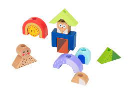 Tooky Toy Wooden Shadow Stacking Game - a great combo of classic wooden ring stacking toy with a multi-shape, multi-colour game of copying shadow images and getting the order right. Sold by Say It Baby Gifts