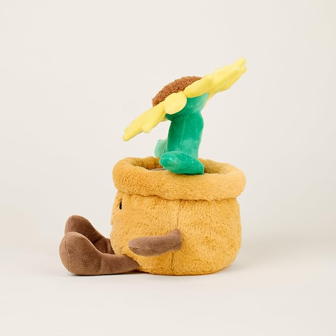 Warmies Yellow Flower Pot - side