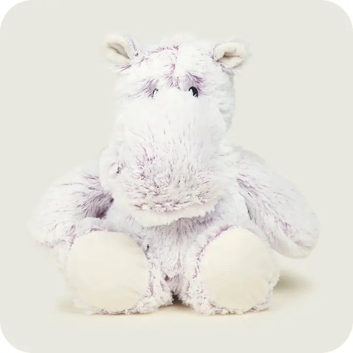 Warmies Marshmallow Hippo - lilac coloured hippo soft toy