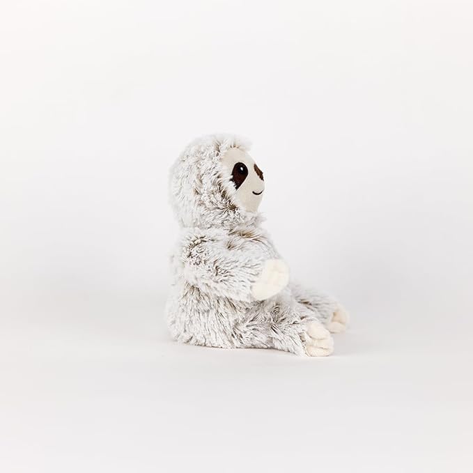 Warmies Mini Marshmallow Sloth. Plush toy sloth on a white background