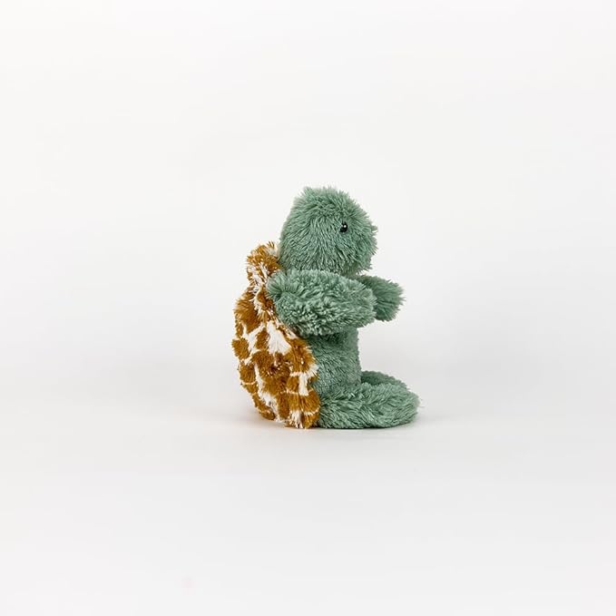Warmies Mini Turtle - Plush toy turtle with a giraffe pattern on a white background