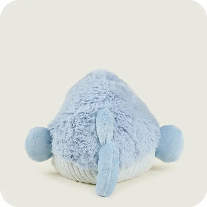 Warmies Pufferfish - Blue plush toy on a light gray background
