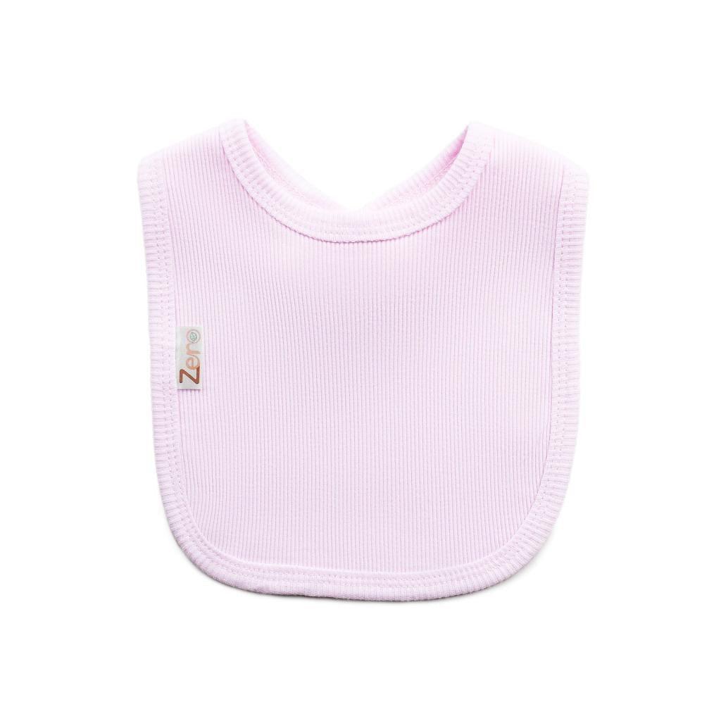 Welcome Baby Girl Kraft Gift Box - zero baby bib. ribbed 100% cotton