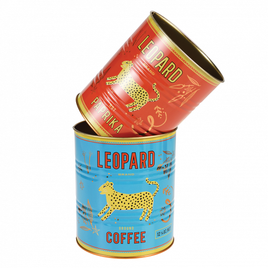 Rex London Leopard Storage Tins (Set of 2)