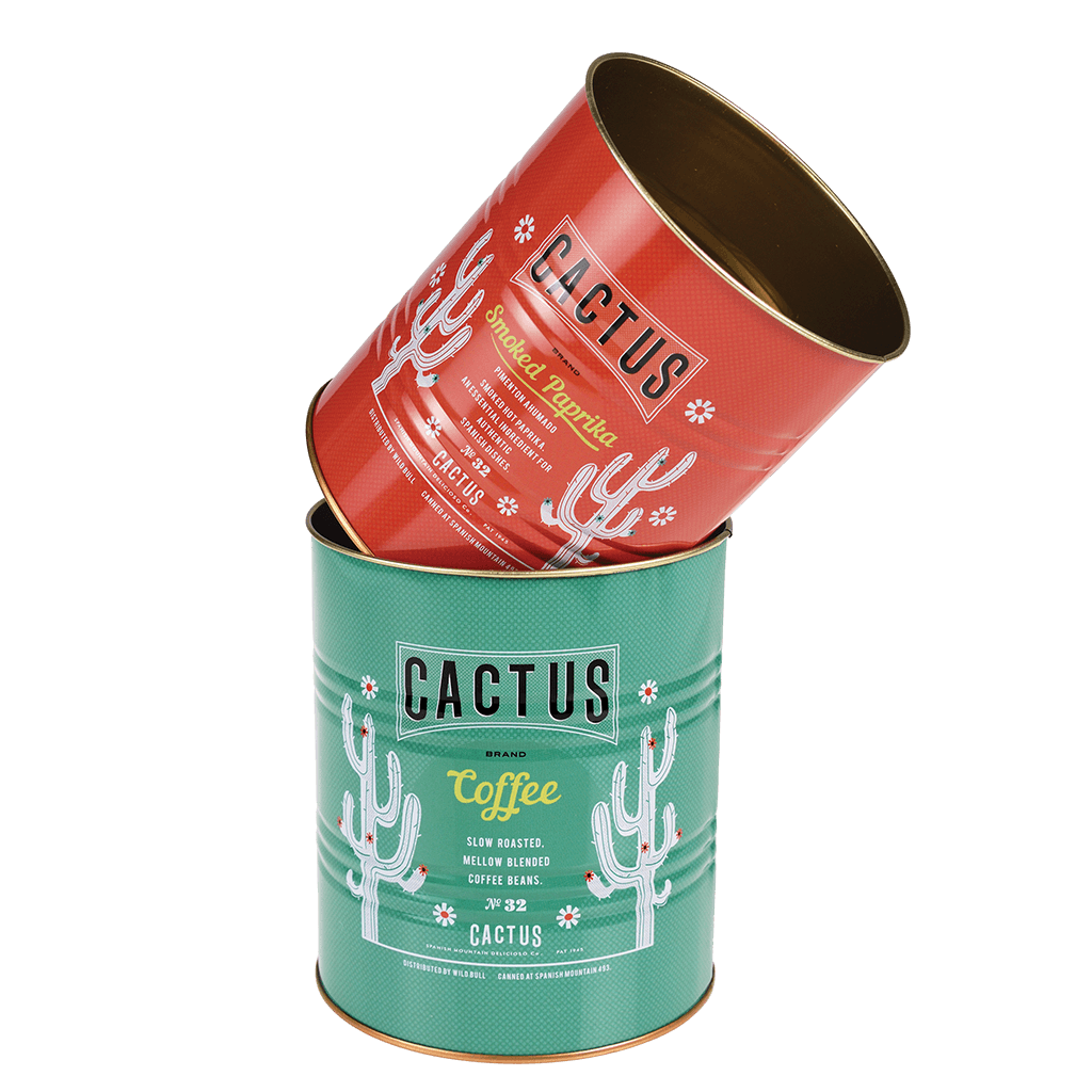 Rex London Cactus Storage Tins (Set of 2)