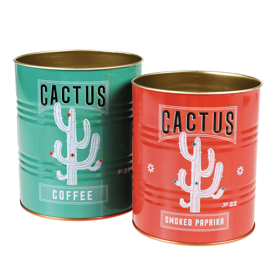 Rex London Cactus Storage Tins (Set of 2)