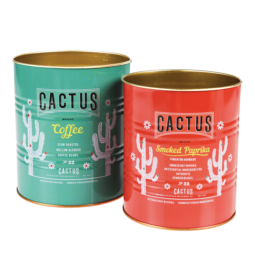 Rex London Cactus Storage Tins (Set of 2)