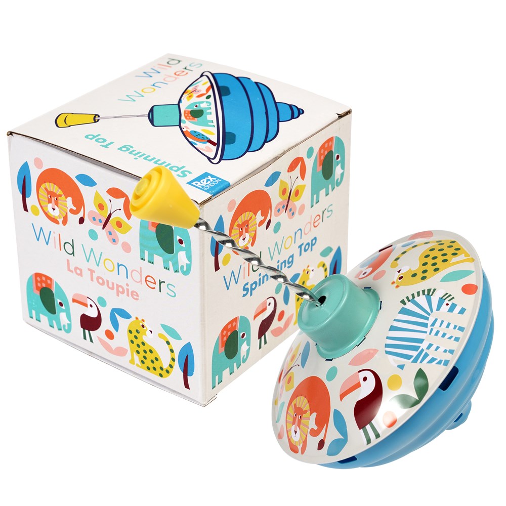 Rex London Wild Wonders Metal Spinning Top. Say It Baby Gifts