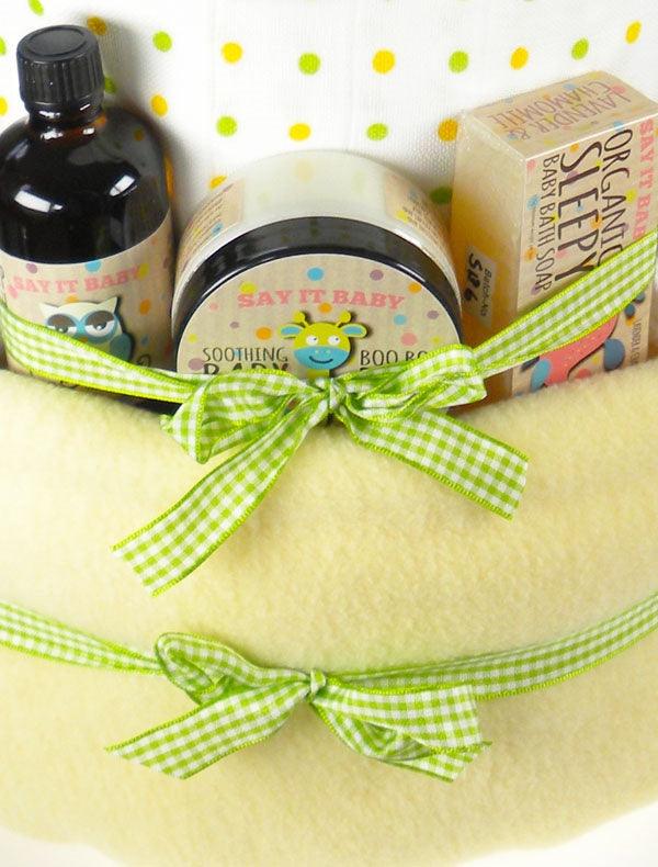 Large 3 Tier Unisex Baby Nappy Cake - Say It Baby 