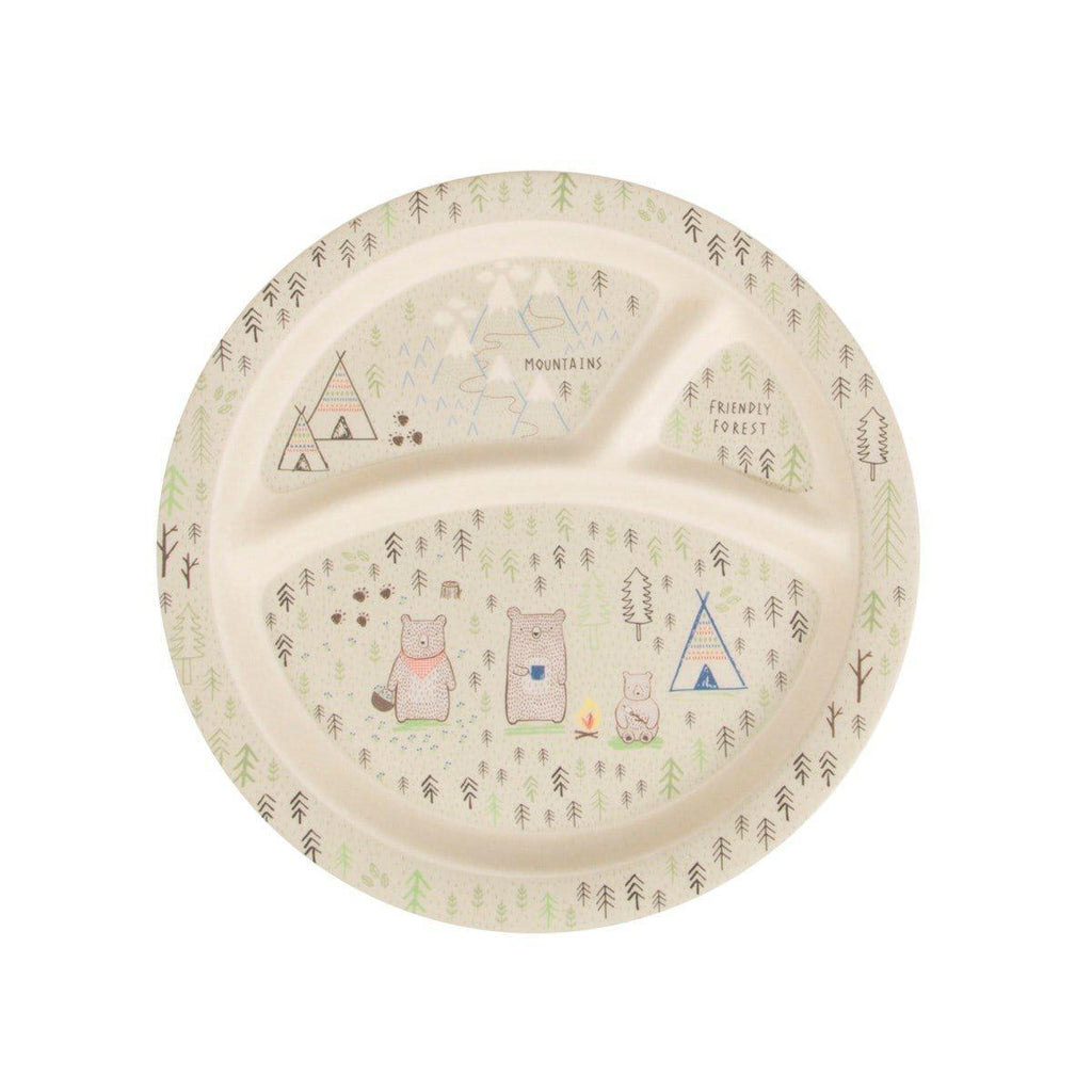 Sass & Belle Bear Camp Plate - Say It Baby 