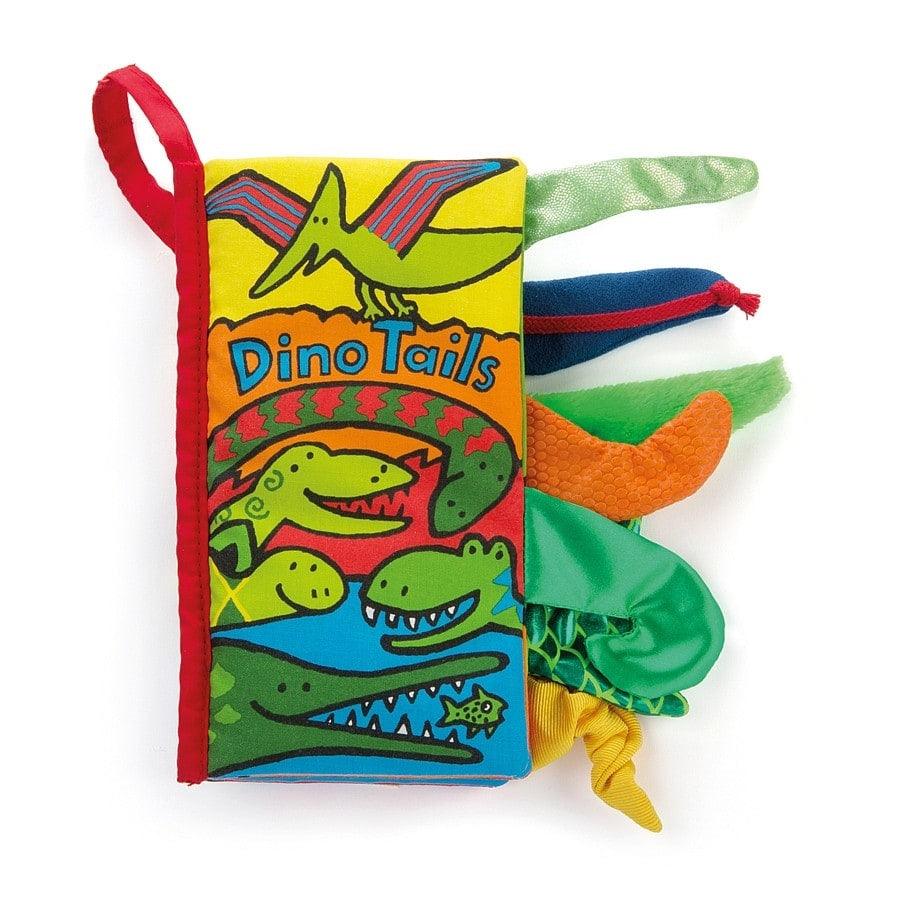 Jellycat Tails Dino Book - Say It Baby. This fantastic Dino Tails book by Jellycat is full of bright colours, textures and tails!