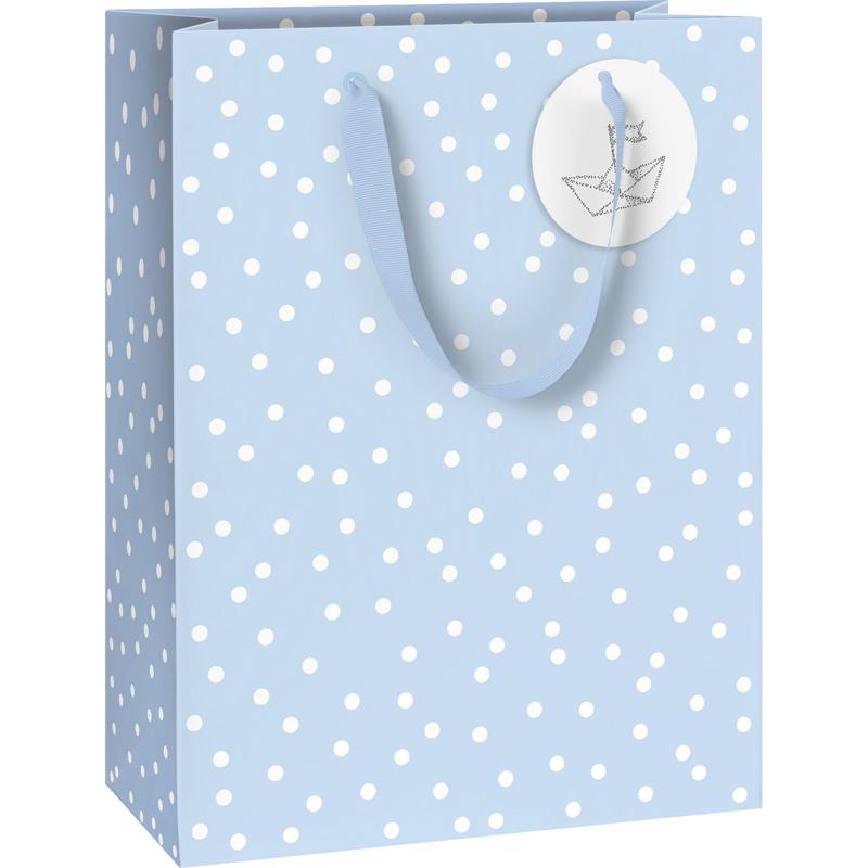 Blue Spotty Gift Bag - Say It Baby 