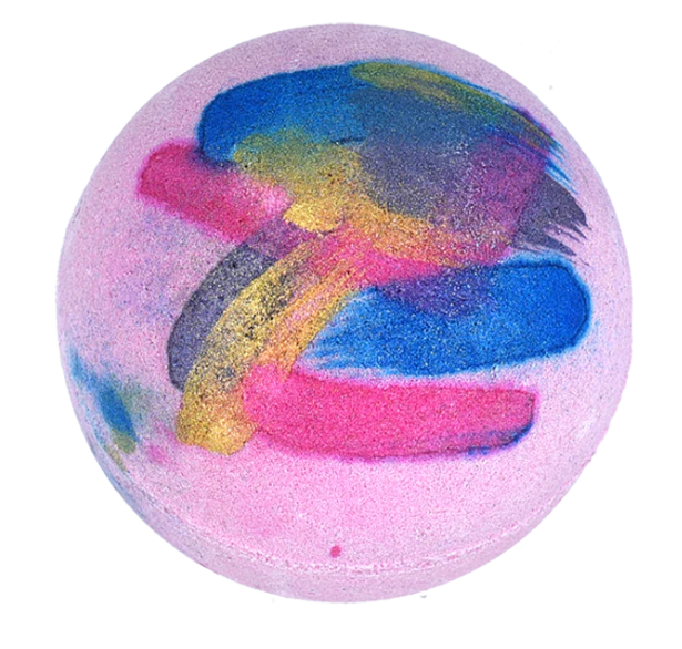This Bomb Cosmetics True Colours Bath Bomb combines Ylang Ylang & Bergamot essential oils to create a beautiful rainbow bath with hints of citrus and floral notes. 160g. Sold by Say It Baby Gifts