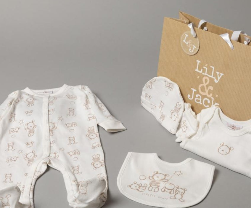 Rock A Bye 5 Piece Layette Set - Bears - Say It Baby 