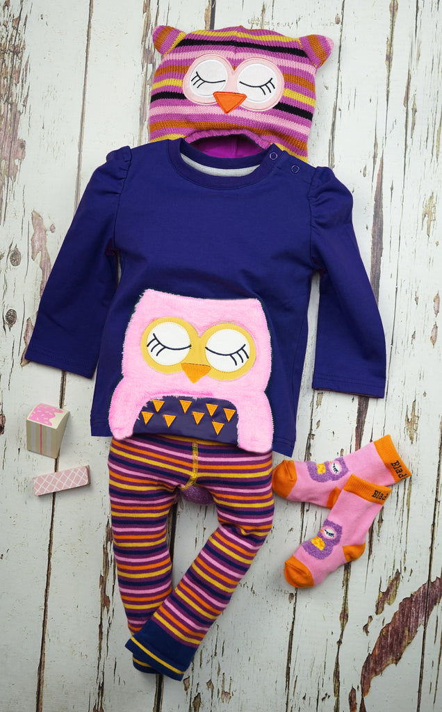  Blade & Rose Betty Owl Socks - bold, bright and fun! These gorgeous socks in pink and orange have a gorgeous owl design. Sold by Say It Baby Gifts