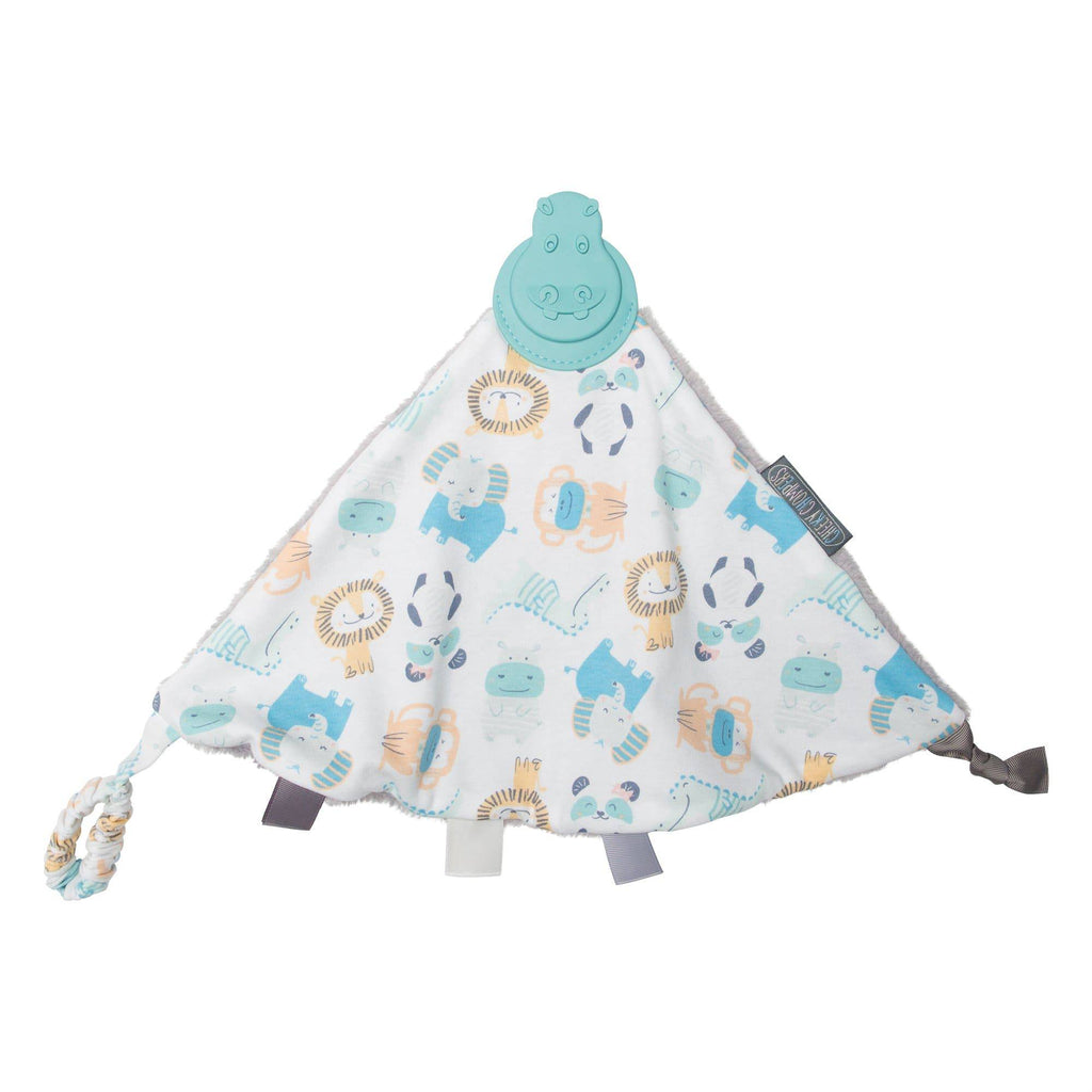 Cheeky Chompers Animals Comforter & Teether. This fab baby comforter by Cheeky chompers is super soft and snuggly and made from 100% cotton in a gorgeous cheeky animals print. Sold by Say It Baby Gifts
