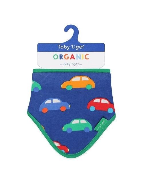 Toby Tiger Car Print Dribble Bib - Say It Baby 